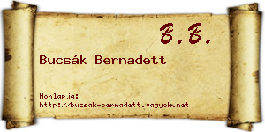 Bucsák Bernadett névjegykártya